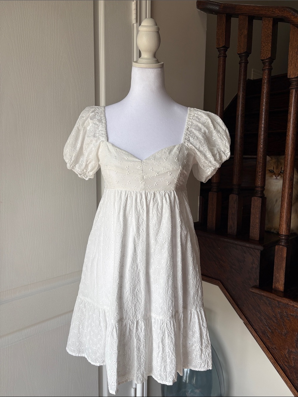 H&M Divided White Babydoll Dress